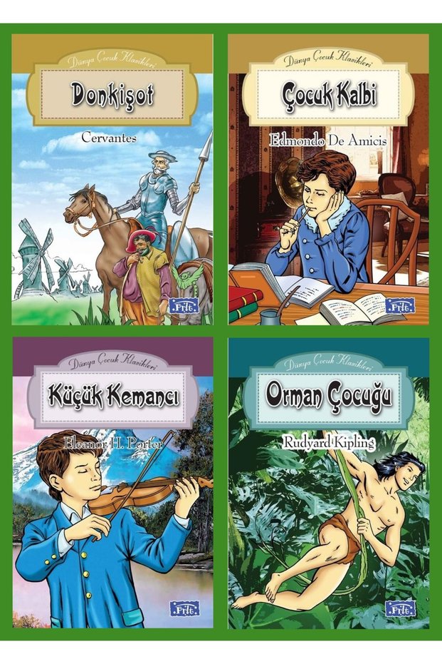 Dünya Çocuk Klasikleri Seti 10 (4 Books) for Middle School Grades 5 and 6