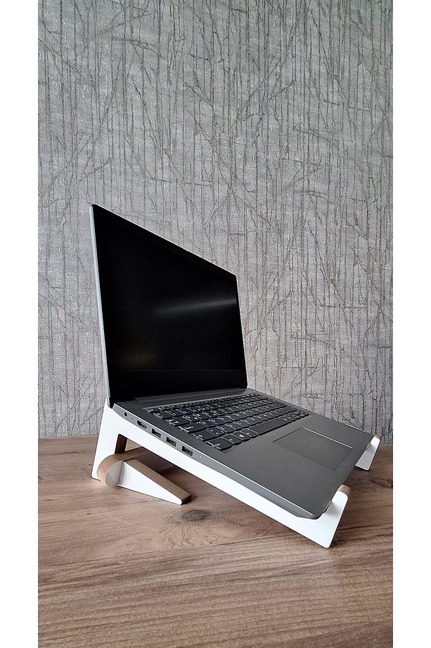 Ahşap Laptop Yükseltici Laptop Standı Tüm Modellerle Uyumlu Taşınabilir Notebook Standı MDF - 1
