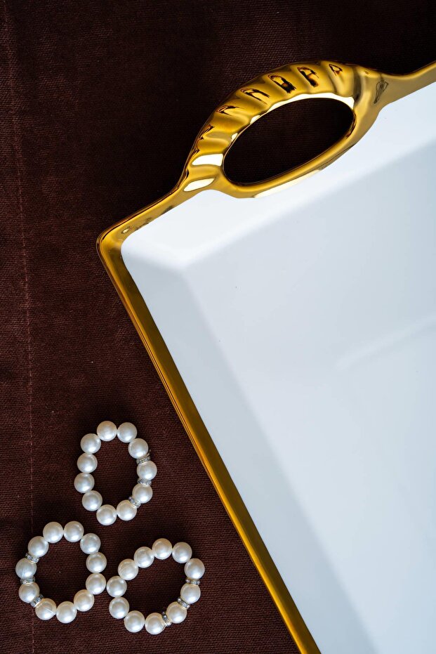 Arven Rectangular Gold Presentation Tray - 41 cm - 5