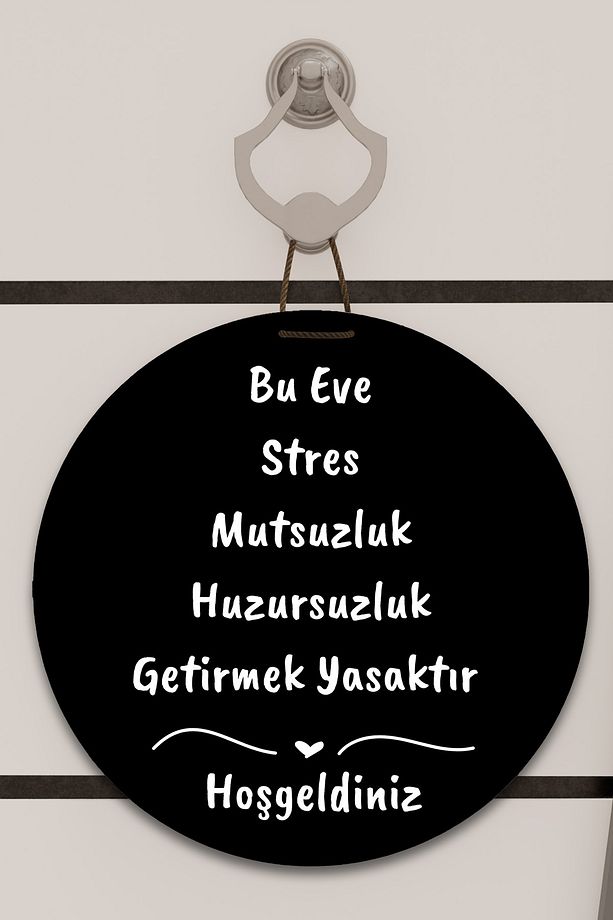 Dijital Baskı siyah, bu eve desenli Kapı süsü, Duvar Süsü - 1