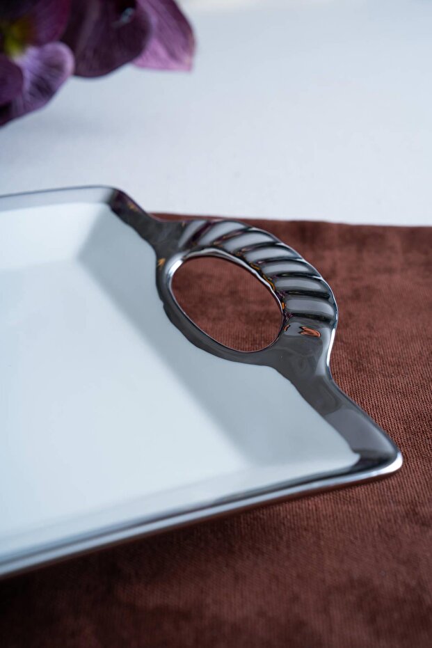 Arven Rectangular Silver Presentation Tray - 45 cm - 5