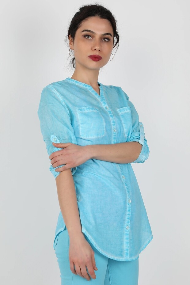 Esmira Blue Voile Shirt