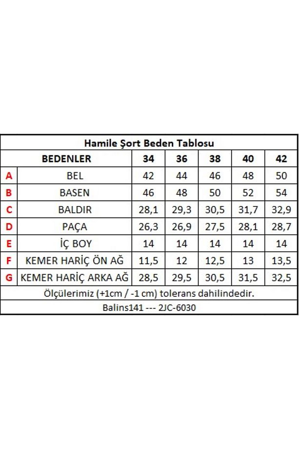 Hamile Gabardin Şort Çiçek Baskılı Beyaz - 3