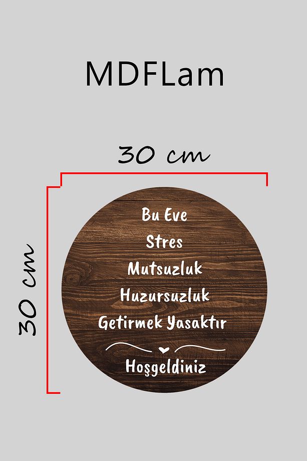 Dijital Baskı ahşap, bu eve desenli Kapı süsü, Duvar Süsü - 3