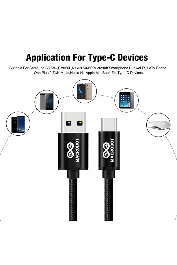 USB-C ŞARJ VE HIZLI VERİ TRANSFERİ KABLOSU 5000MBS USB 3.0 - 3