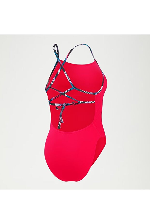 Solid Lattice Tie-back Kadın Mayo - 5