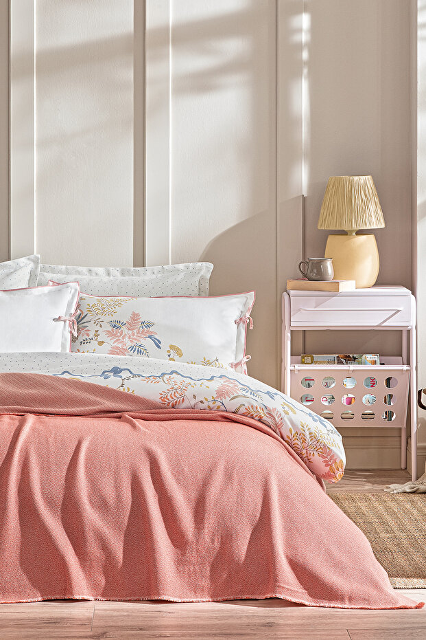 Ella Çift Kişilik Pike - Mercan - 1