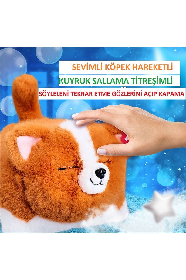 KONUŞAN SEVİMLİ KÖPEK SES TEKRARI YAPAN OYUNCAK GÖZLERİNİ AÇIP KAPATAN HAVLAYAN KUYRUK SALLAYAN - 1