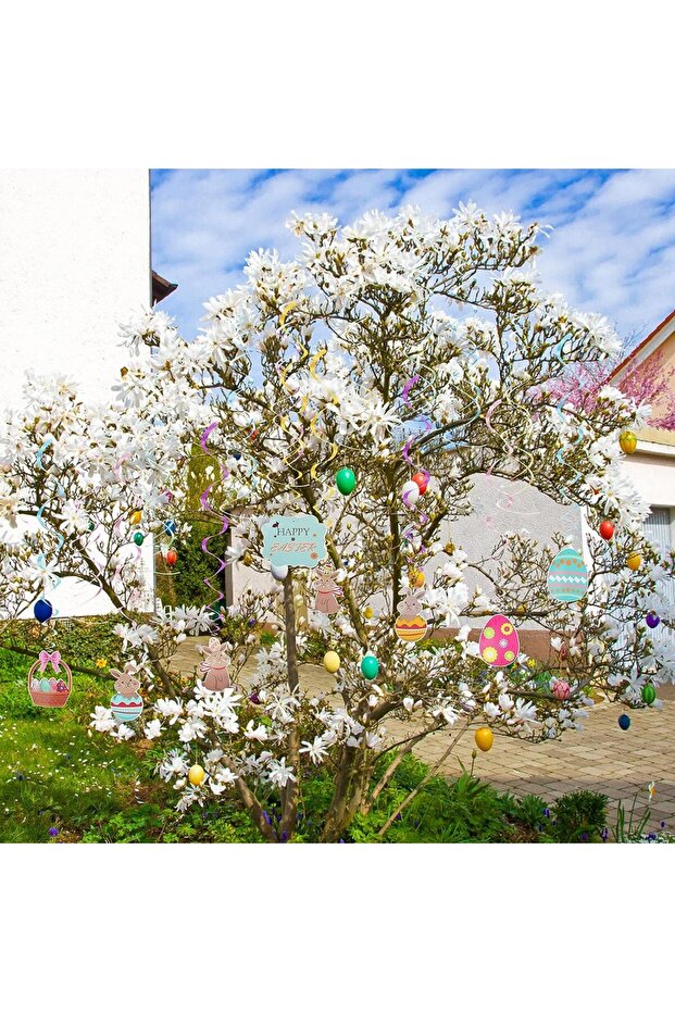 Banner set with 16 Easter decorations Hamoom, PVC, multicolor - 4