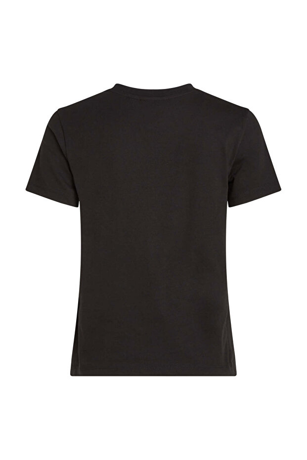 Kadın Siyah Kısa Kollu Tişört - 5