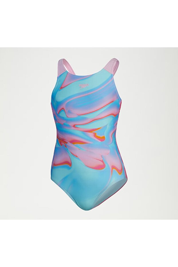 Printed Pulseback Kız Çocuk Mayo - 1