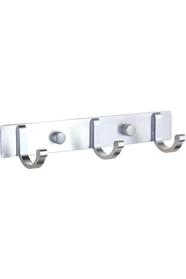 Self Adhesive Aluminum 3-Piece Hanger Chrome
