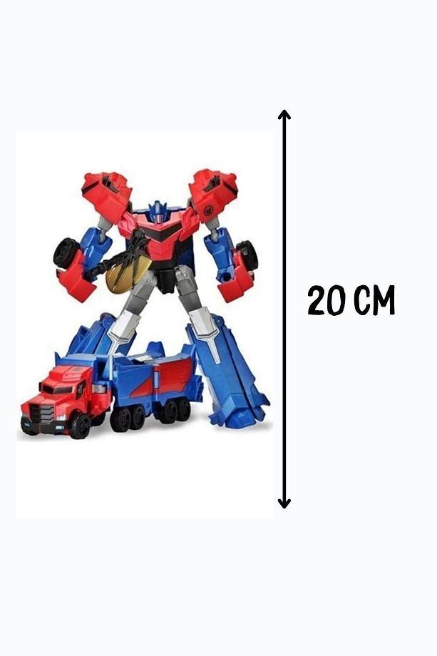 Oyuncak Robota Dönüşen Metal Transformers Robot Bumblebe Ve Optimus Prime Araba 2'li Set 20 cm - 3