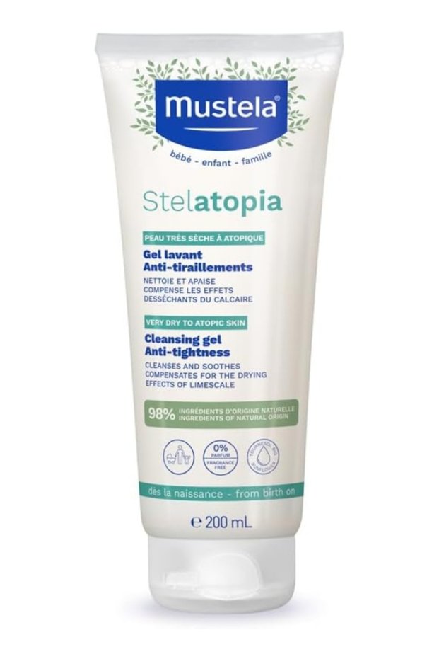Stelatopia Eczema-Prone Skin Cleansing Gel - Baby Face & Body Wash with Natural Avocado & Su