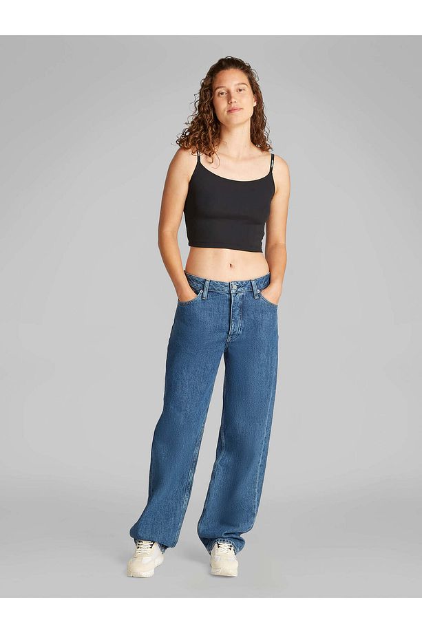 Fitilli Streç Slim Fit Yuvarlak Yaka Top J20J225312BEH TOP J20J225312 BEH - 2
