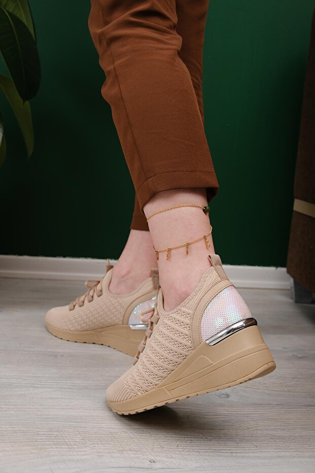 Delisle Fileli Kalın Topuklu Kadın Sneaker - 5
