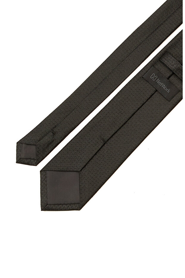 Siyah İpek Kravat - 1