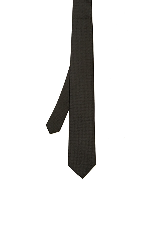 Siyah İpek Kravat - 2