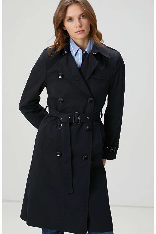 Lacivert Pardösü - 4