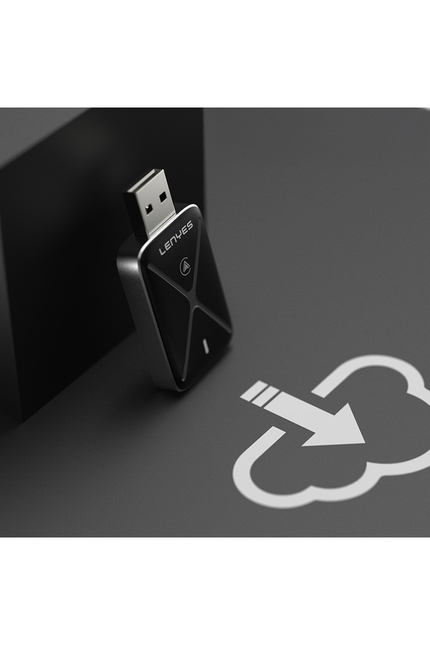 Wireless Transmitter Adaptör Lenyes LCP01 USB Bluetooth 5.0 Siyah - 2