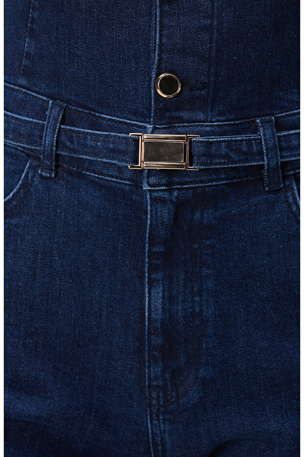 İndigo Denim Tulum - 6