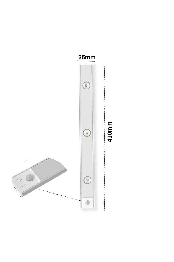 USB Şarjlı Mutfak Tezgah ve Dolap İçi Sensörlü Led Aydınlatma Armatürü - 6