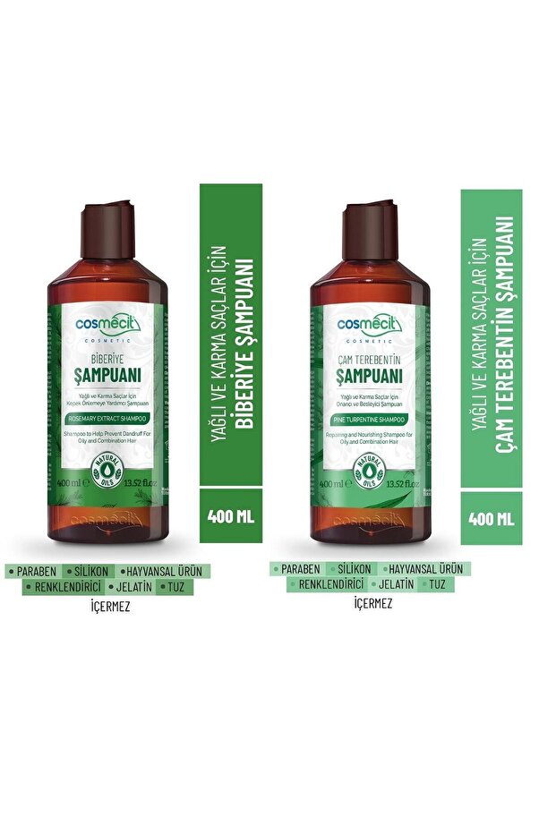 Rosemary + Pine Turpentine Shampoo Set of 2 (2*400ml)