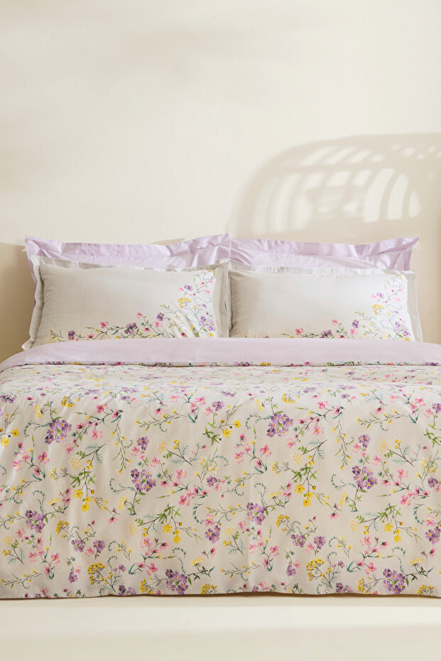 Eliana 100% Cotton Single Duvet Cover Set Lilac