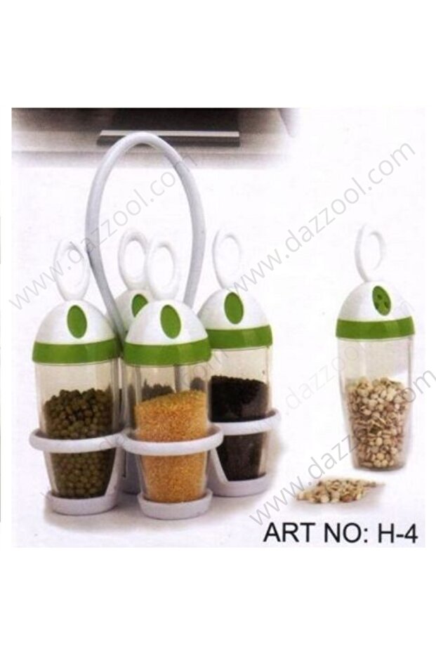 4 Piece Spice Rack for BBQ, Picnic and Outdoors