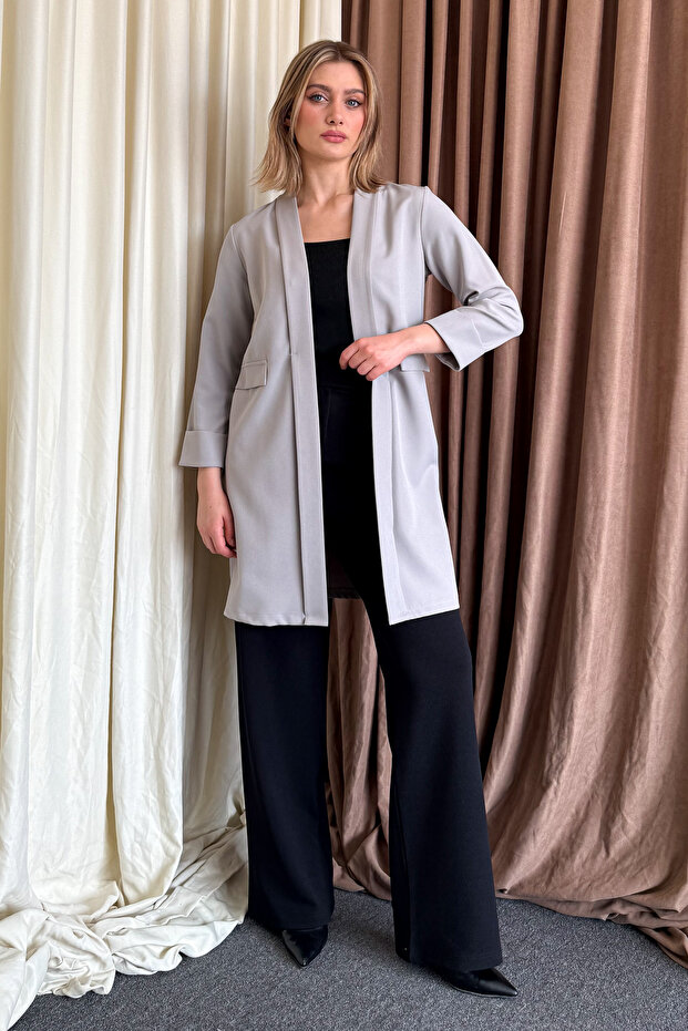 Jachetă lungă de damă 9191 - 1