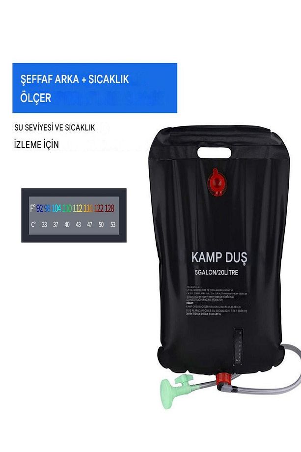 Doğada Sıcak Duş Keyfi: 20L Solar Kamp Duş Torbası ile Mümkün! - 4