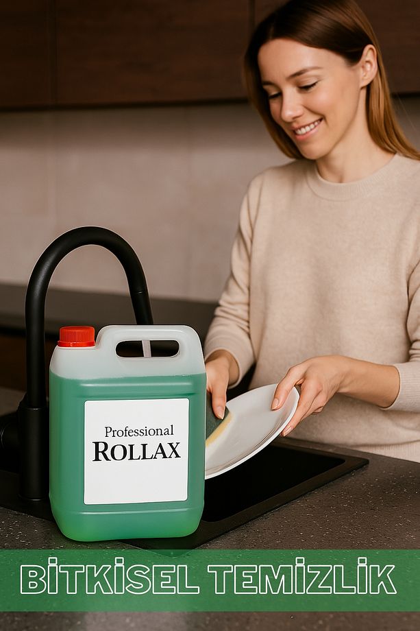 Rollax Profesyonel Bitkisel Elde Yıkama Bulaşık Deterjanı 5 Litre – Doğal Temizlik! - 2