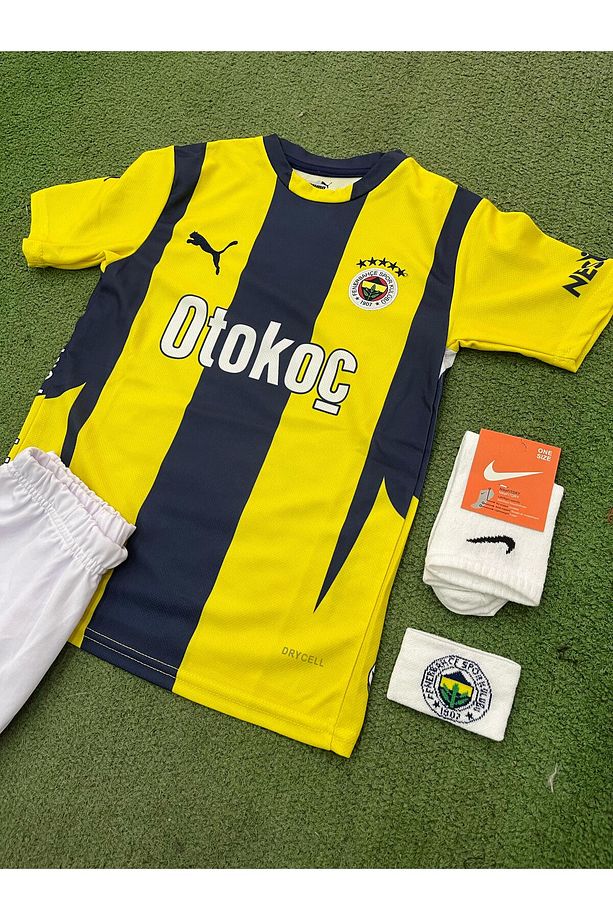 4'lü Set Fe.ner.bah'çe 2024/2025 Sezon Talisca Çocuk Yeni Forma Şort Çorap Bileklik T.a.l.i.s.c.a - 3