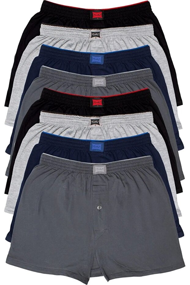 Tutku 6-Pack Men's Mixed Color Combed Cotton Towel Waist Boxers