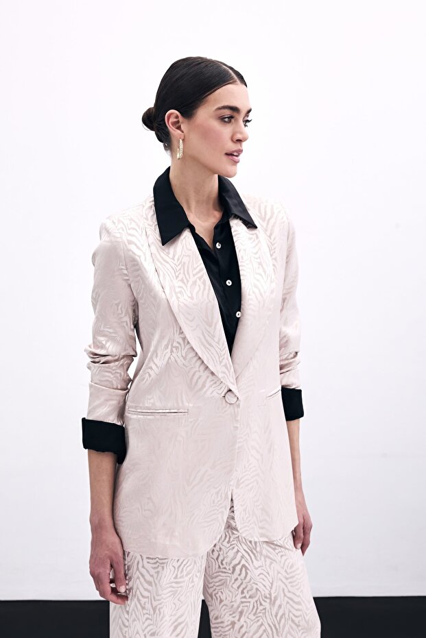 سترة منقوشة حمار وحشي - مسحوق - 4