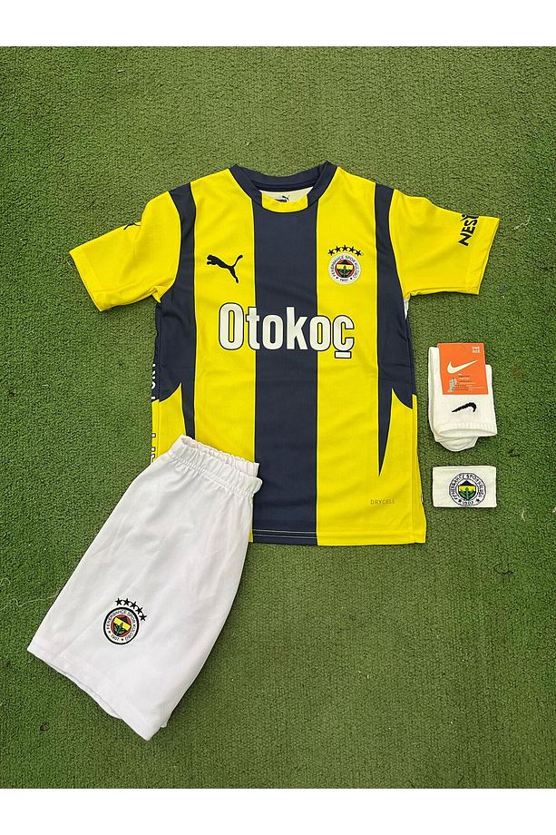 4'lü Set Fe.ner.bah'çe 2024/2025 Sezon Talisca Çocuk Yeni Forma Şort Çorap Bileklik T.a.l.i.s.c.a - 2
