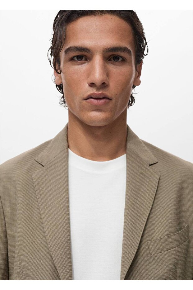 Dar kesim cool wool blazer ceket - 6