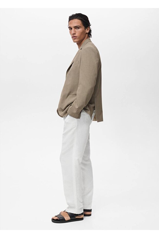 Dar kesim cool wool blazer ceket - 5