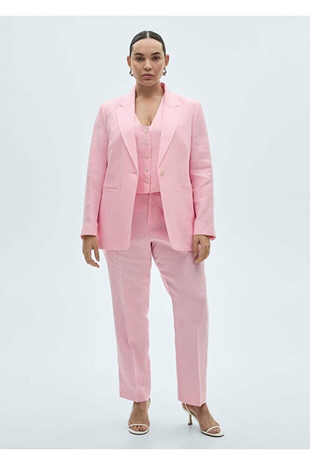 Keten pantolon takım - 5