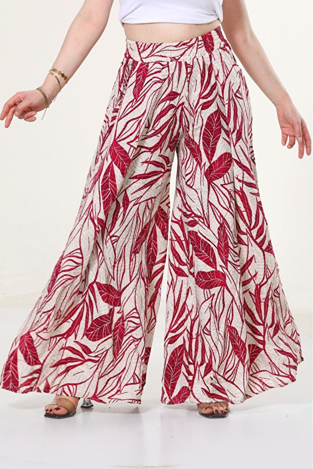 Patterned Skirt Pants