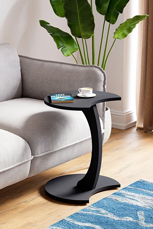 Wheeled Side Table - Jet - Gray - 2