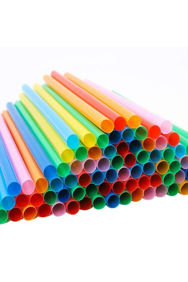 Tek Kullanımlık Renkli Pipet Frozen Soğuk, Sıcak Içecek Için 50 Adet/paket - 3