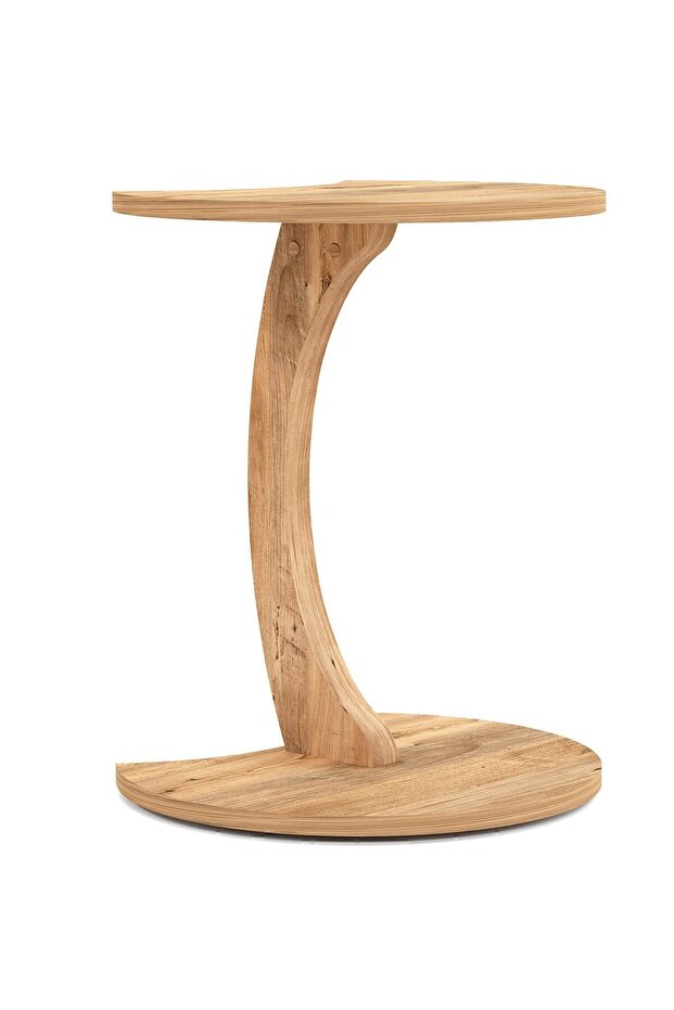 طاولة جانبية بعجلات - جيت - نمط الصنوبر الأطلسي - 6