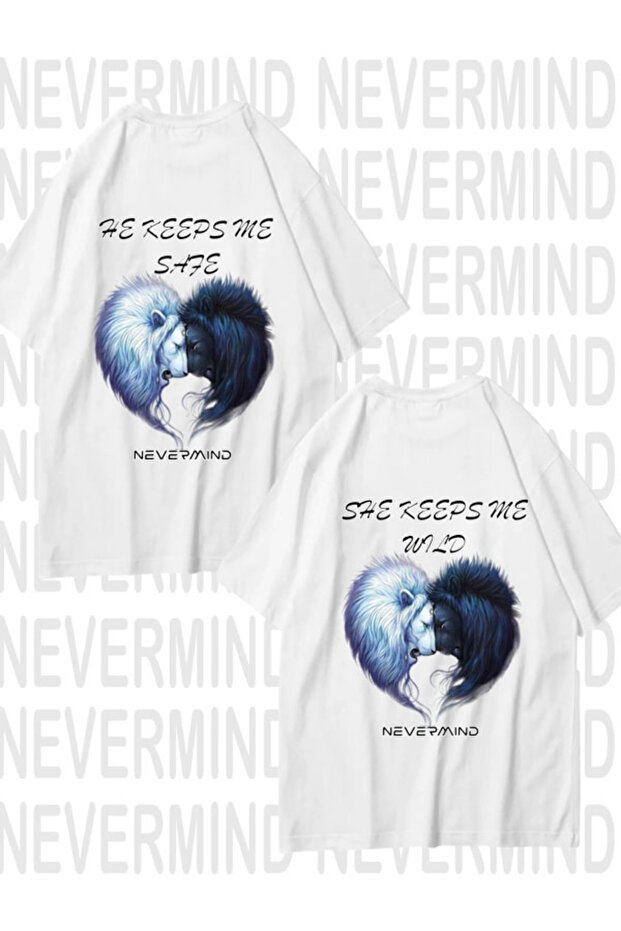 He Keeps Me Safe / She Keeps Me Wild Unisex Couple T-Shirt 2-Pack