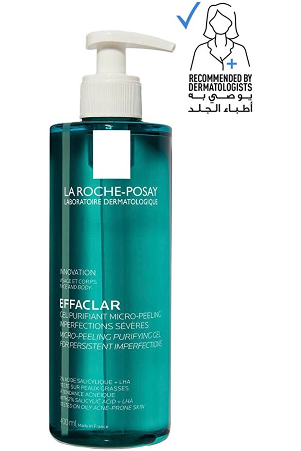 La Roche Posay Effaclar Micro 400 ml Oily/Acne Prone Purifying Body Peeling Gel - for Skin