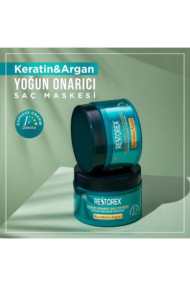 Keratin & Argan Onarıcı Saç Bakım Maskesi 300 Ml - Yıpranmış Ve Hasar Görmüş Saçlar Botoks Etkili - 5