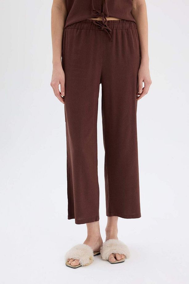 Pijama Takımı Keten Kısa Kollu Üst Esnek Belli Alt-fall In Love E3571ax25sp - 5