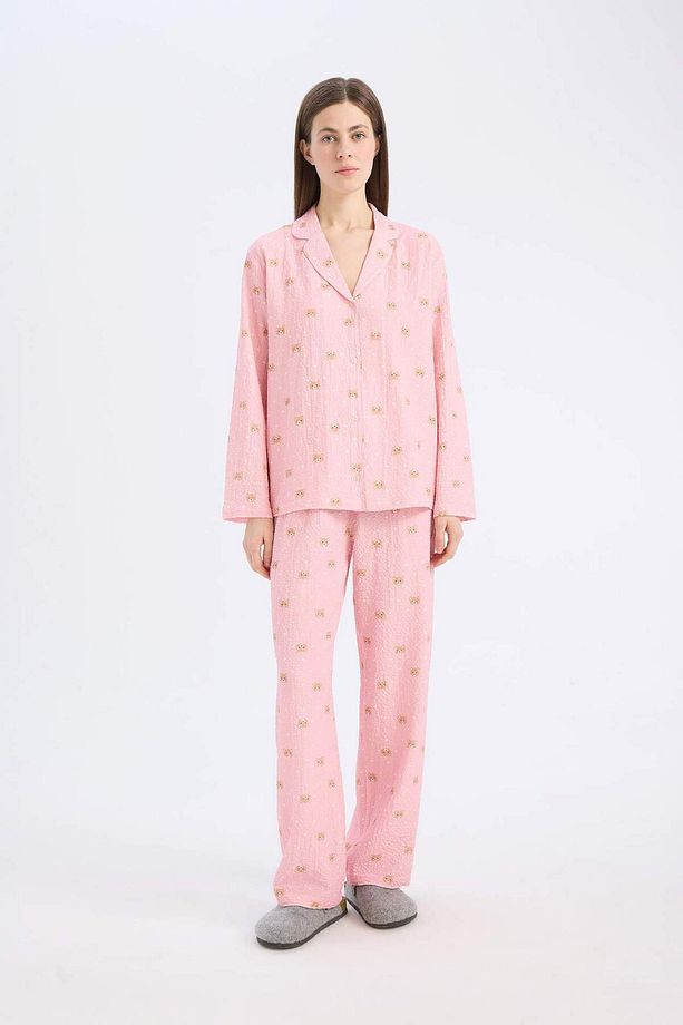 Uzun Boy Dokuma Pijama Altı-fall In Love E5773ax25sp - 2