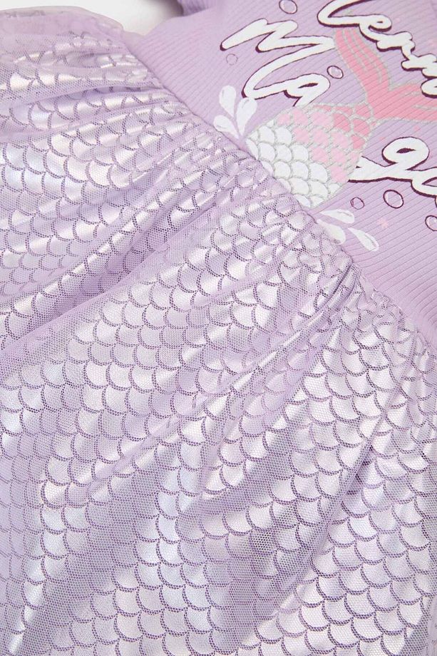 Kız Bebek Baskılı Kısa Kollu Yazlık Tül Elbise E7837a525sm - 3