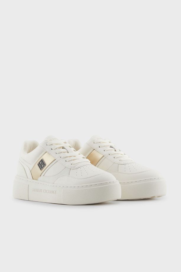 Armani Exchage Logolu Şerit Detaylı Kalın Taban Sneaker Ayakkabı AYAKKABI XDX176 XV917 T779 - 2